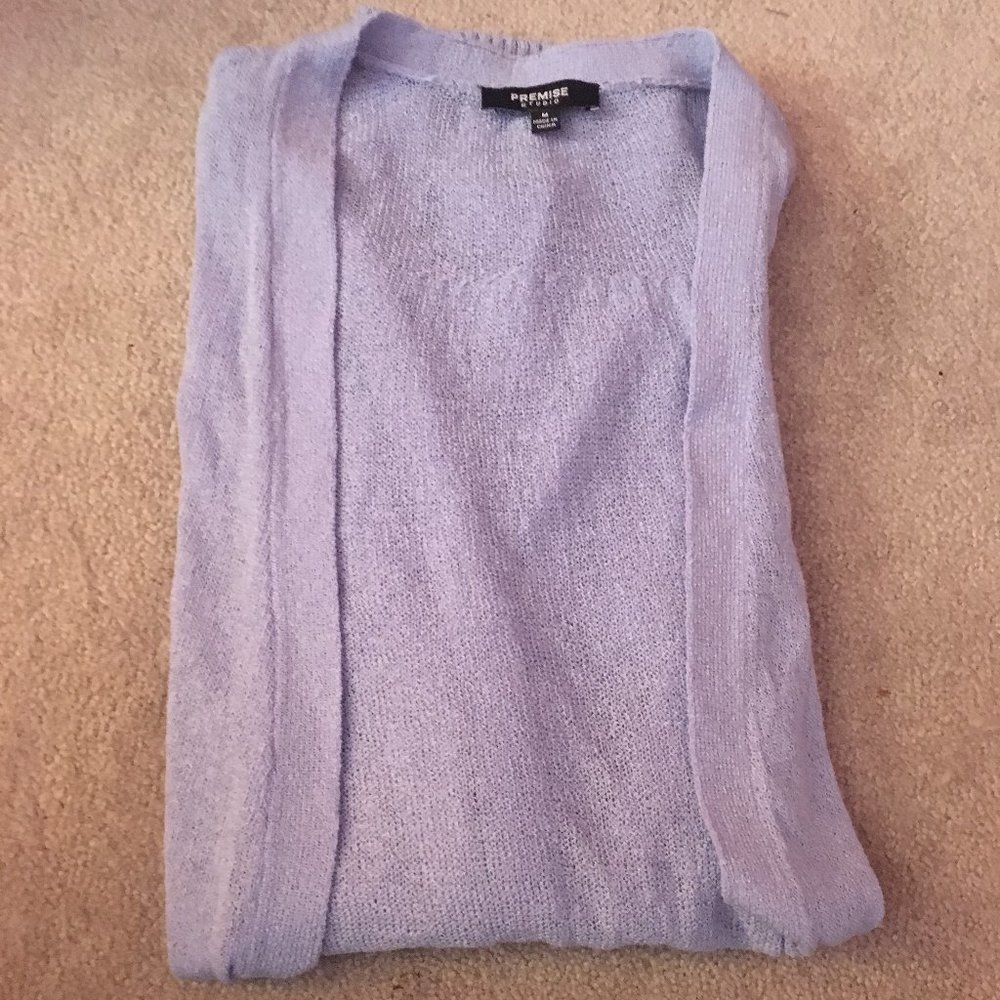Lavender Cardigan Sweater Size M 5/$25!